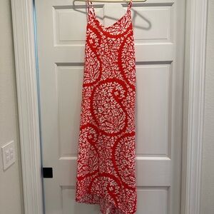 GAP Red and White High Low Dress